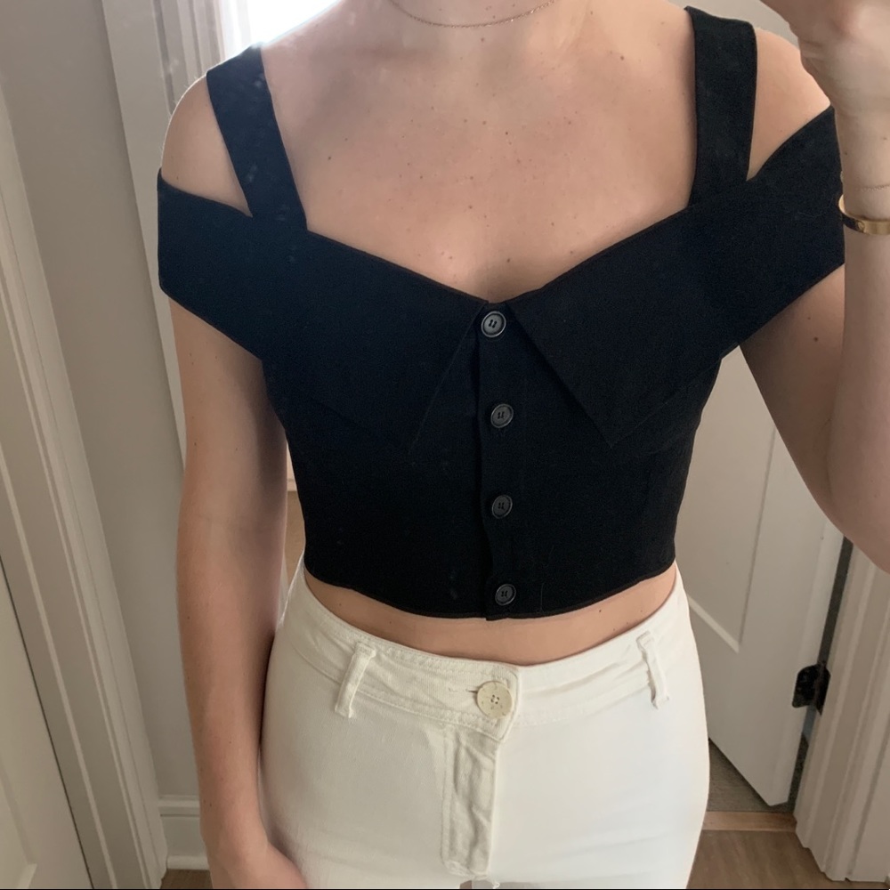 ALC Blake cold shoulder crop top, 4